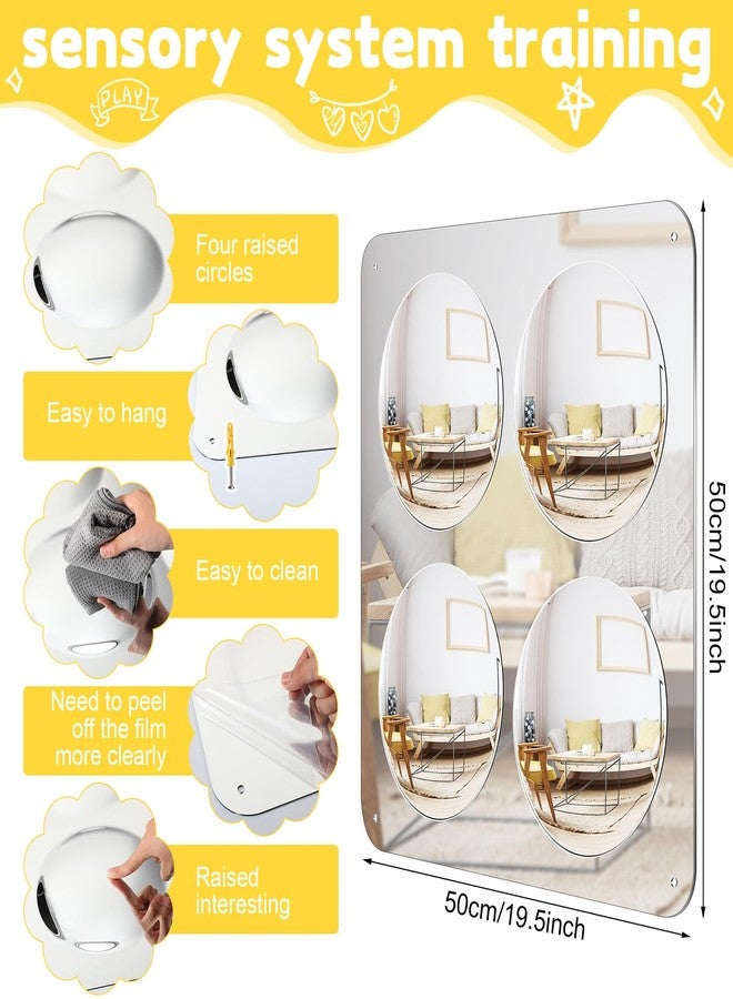 Yookeer 4 Bubbles Sensory Wall Mirror Funny Acrylic Mirror 20'' for Living Room Bedroom Home Decor Birthday - Image 2